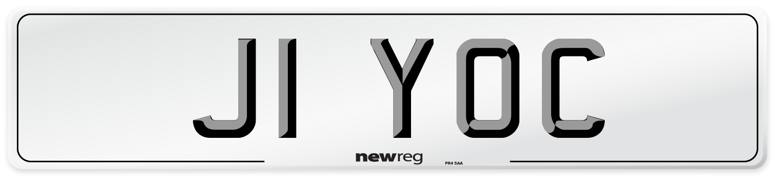 J1 YOC Number Plate from New Reg
